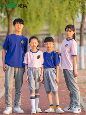屹奧2019小、初、高夏季校服新款運(yùn)動(dòng)套裝